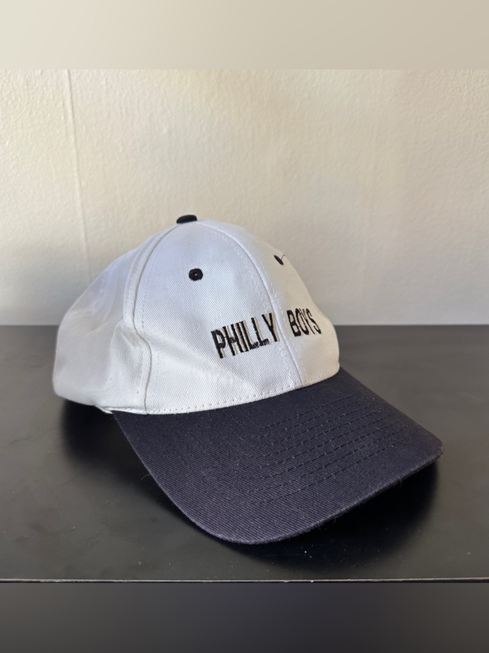 PHILLY BOYS Embroidered Two-Tone Baseball Cap - White & Black